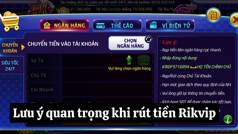 rút tiền rikvip